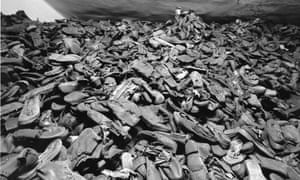 auschwitz concentration camp jews holocaust mass murder history boots pile being targeted human short