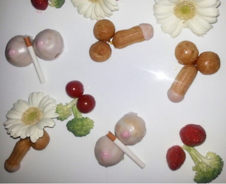 Phallic delights at the Acne SS2015 party