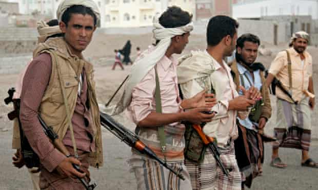 Armed rebels in Yemen