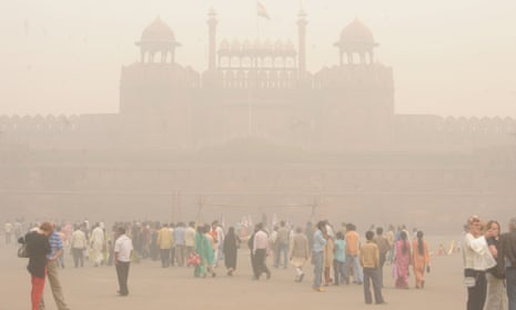 Winter fog hangs over the Red Fort in the Indian capital New Delhi. Pollution in the Indian capital reached "severe" levels on October 24, the day after Diwali, according to a new air quality index launched as part of Prime Minister Narendra Modi's "Clean India" mission.