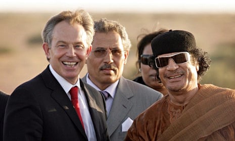 Tony Blair with Gaddafi in 2007