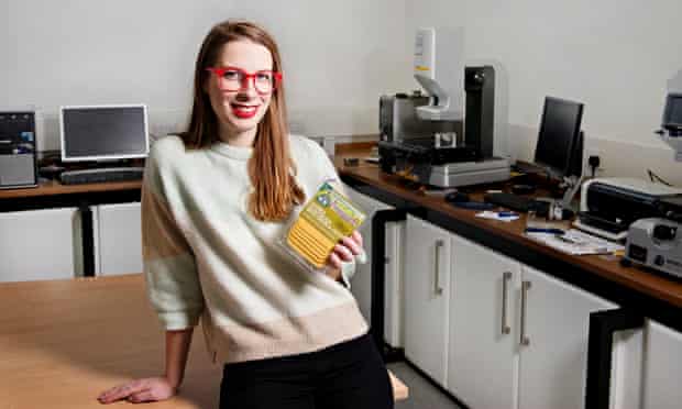 Designer Solveiga Pakstaite, who has developed a bio-reactive food expiry label called Bump Mark.