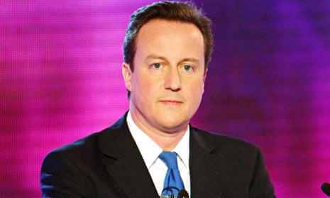 David Cameron in TV leaders' debate in 2010
