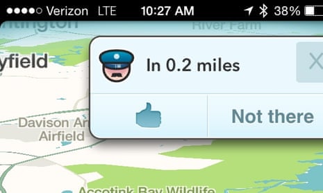 Waze app on an iPhone