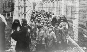 Children inmates of Auschwitz concentration camp after liberation in January 1945