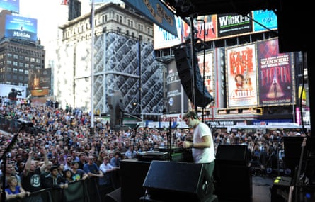 DJ James Murphy performs during the 2013 CBGB Music & Film Festival in Times Square, New York.