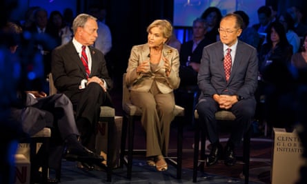 Rodin pictured in 2013 with New York mayor Michael Bloomberg and World Bank Group president Jim Yong Kim.