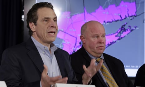 New York Governor Andrew Cuomo, left, and MTA Chairman and CEO Tom Predergast 