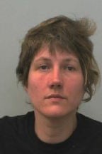 Emma Sheppard, who has been convicted in Bristol of damaging police cars with a stinger device.