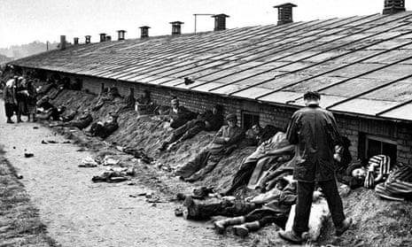 Weak & dying prisoners at Belsen after its liberation