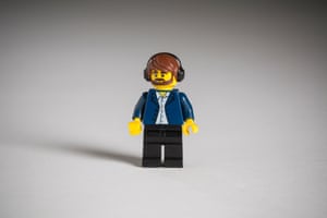 Hipster Lego: designer beard and oversized headphones