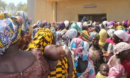 Many displaced people (pictured) are being sheltered by ordinary families in Yola.