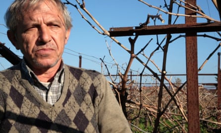 ‘In Syriza, we found someone to protect us’ … grape grower Giannis Tsogkas.