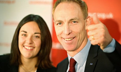 Jim Murphy, who was elected leader of Scottish Labour last December, and his deputy Kezia Dugdale. 