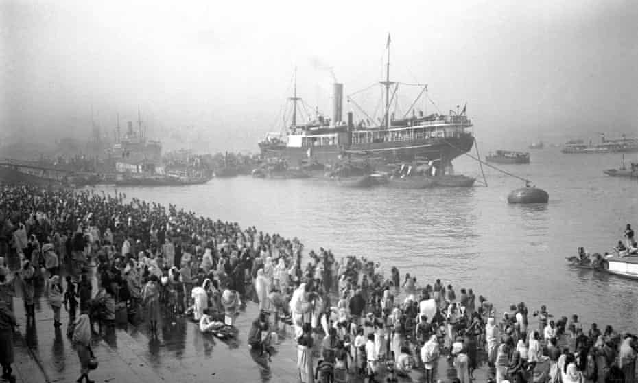 Ships arriving at the Chandpal Ghat, Kolkata