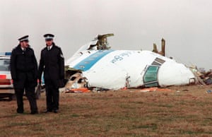 A fragment of the cockpit of the Pan Am Boeing 747 that exploded over the village of Lockerbie on 21 December 1988, killing everyone on board and 11 on the ground.