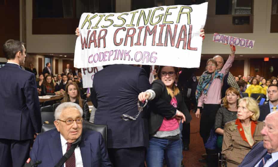 Protest code pink henry kissinger
