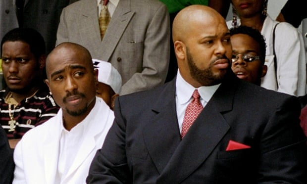 Rapper Tupac Shakur, left, and Suge Knight in Los Angeles in 1996.
