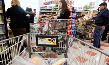 US supermarket checkout