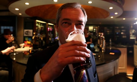 Farage pint in Edinburgh