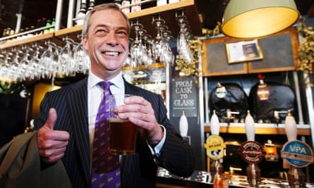 Farage pint in Westminster