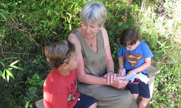 Jean Gross with her grandsons Isaac, left, and Oscar.