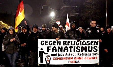 Pegida Activists Protest At Images Of Non White German Footballers On Kinder Bars Germany The Guardian