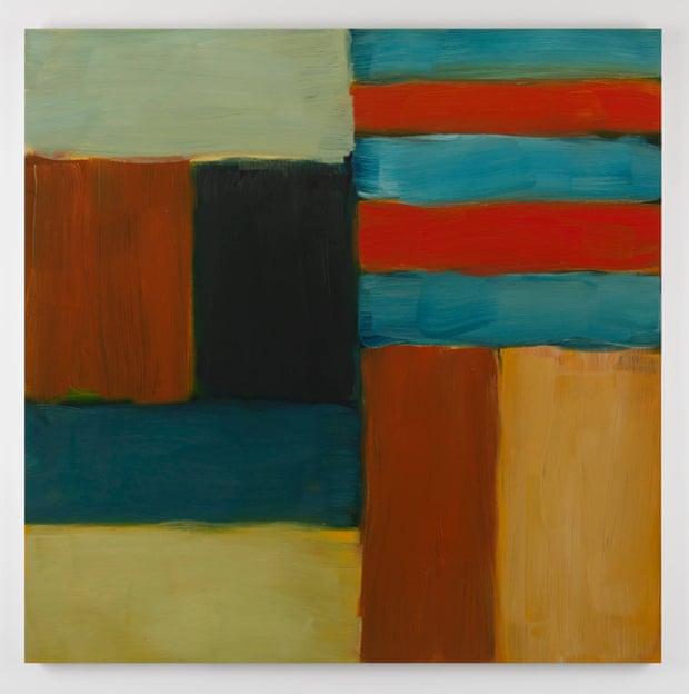 Blue Red, from the Cut Ground series (2011) by Sean Scully