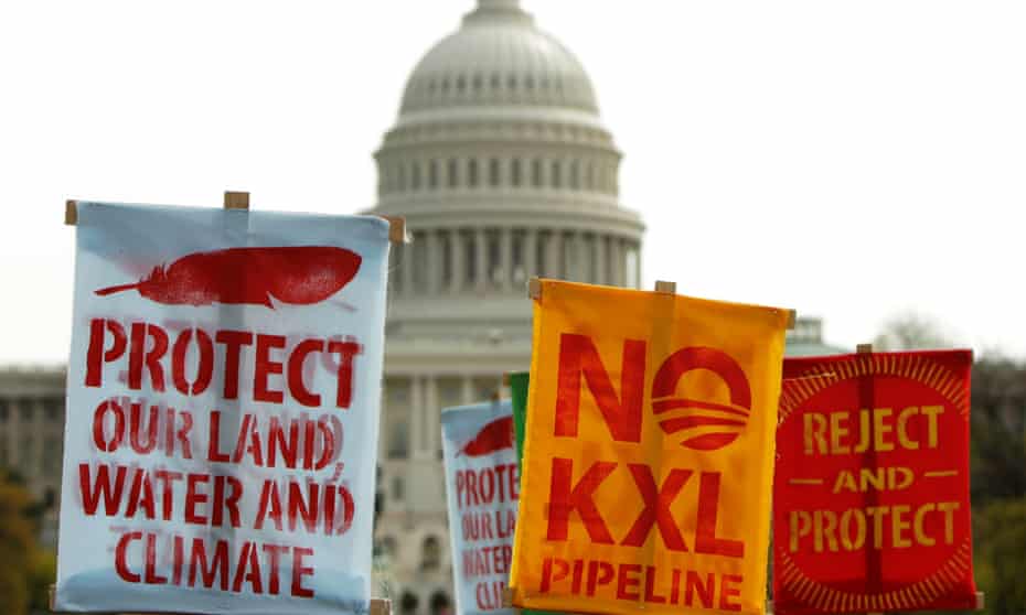 keystone pipeline protest signs