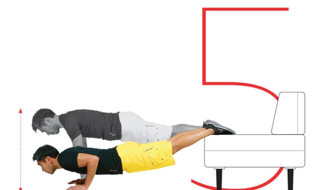 exercise 5 sofa push-up