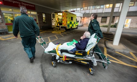 Patient Keith Singfield is brought into hospital by ambulance.