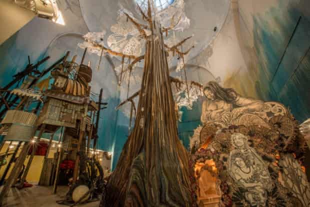Swoon’s Submerged Motherlands at the Brooklyn museum.