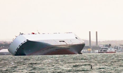 Stranded cargo ship Hoegh Osaka