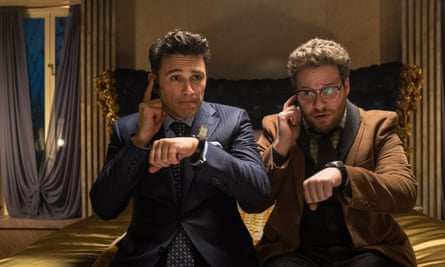 James Franco, left, as Dave Skylark and Seth Rogen as Aaron in a scene from The Interview. Sony Pictures Entertainment says the film has made more than $31m from its online and on-demand release.