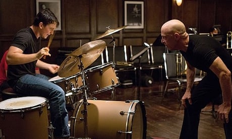 Miles Teller and JK Simmons in Whiplash
