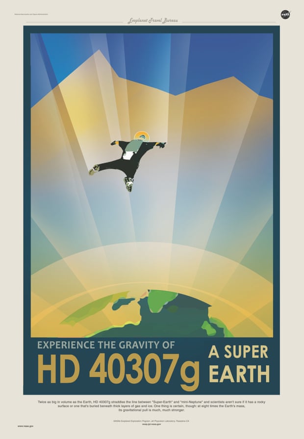 The planet HD 40307g boasts a far stronger gravitational pull than the earth, but may be popular with skydivers. 