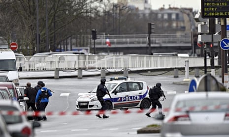 Paris police at Porte de Vincennes