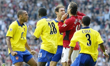 Ruud van Nistelrooy misses a penalty at Old Trafford in September 2003, and Martin Keown goes berserk.