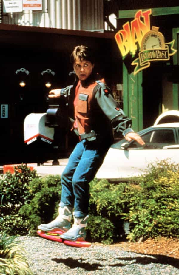 Why has no one marketed the hoverboard yet? Marty test-drives in BTTF2. Photograph: Everett/Rex Shutterstock