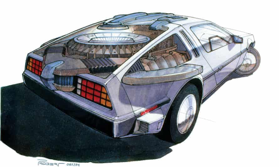 Design for the time-travelling DeLorean, by Andrew Probert. 