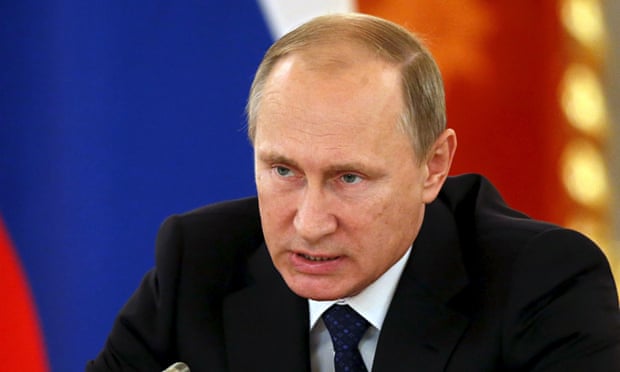 Putin attends a meeting in Moscow