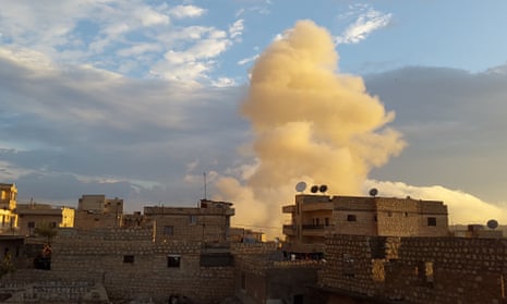 Air strikes launched by the Russian regime in the province of Aleppo last week.