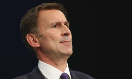Health secretary Jeremy Hunt, who has been accused by Dr Sarah Wollaston of preventing the release of important evidence regarding a 'sugar tax'.