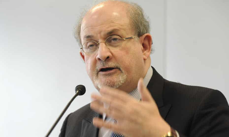 Salman Rushdie speaks at the 2015 Frankfurt Book Fair.