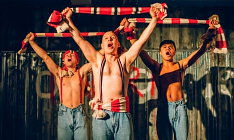 Jake Davies, Thomas Coombes and Josh Williams in Barrie Keeffe's Barbarians.