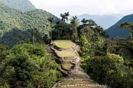 The central area of the Lost City, Colombia.