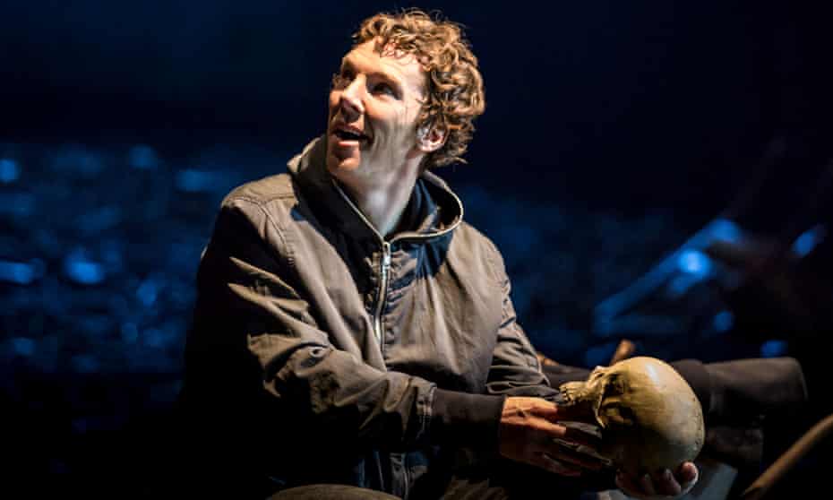 Benedict Cumberbatch as Hamlet at the Barbican.