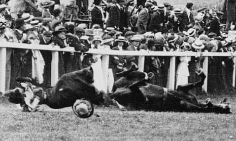 Derby Day 1913: Emily Davison is fatally injured as she tries to stop the King’s horse.