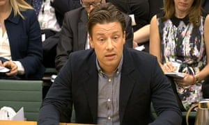 Jamie Oliver, the celebrity chef, answers questions in front of the health select committee on the issues of childhood obesity.