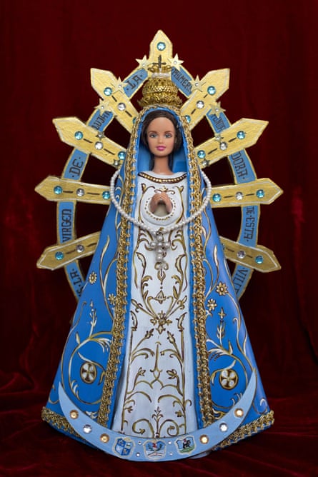 A figure of the Virgin of Lujan, part of the collection Barbie, The Plastic Religion